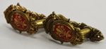 Superb Large Pair of Metal Shield Gun/Rifle/Sword Wall Mounts/Brackets/Display