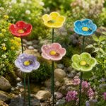 3 Pcs Flower Shaped Bee Feeder Drinking Cup Bee Waterer Butterfly Water Station