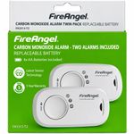 FireAngel FA3313-T2 Carbon Monoxide Alarm Twin Pack with 4 AA Batteries
