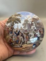 NICE GENUINE VICTORIAN PRATT PRATTWARE COLORED ANCHOVY PASTE POT LID
