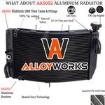 Aluminium Radiator For Honda CBR600 F4i 2001 2002 2003 2004 2005 2006 2007 HOT