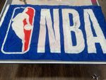 Multi-player Autographed NBA Flag 30”x60” Cartwright, Kukoc, Harper, Grant Brown