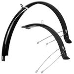 Full Bicycle 700c MUDGUARDS SET 45mm Wide (28-38mm Tyre) Front Back Bike Fenders