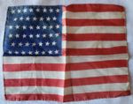 Antique Old 46 DANCING STAR Silk US American Flag 7" x 9" 1908-1912 Oklahoma