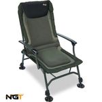 NGT Profiler Chair Carp Fishing Padded Recliner All Adjustable Legs & Mud Feet