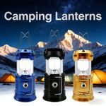 Collapsible Solar Camping Light LED Rechargeable Portable Lamp for Outdoor Use