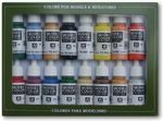 Vallejo Model Color Paint Set – 16 x 17ml Basic USA Acrylic Colours, Black Box