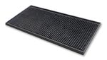 Black Rubber Drip Mat Runner Glass Catering Beer Drink Bar Pub 15cm x 30cm