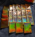 Holographic Faux Leather Ring Binder Organiser Planner Clasp Closure Card Slots
