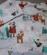 Toddler Fitted Sheet And Pillowcase, Christmas  Santa. Cotbed