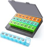 GOTRUST Large Monthly Pill Organiser, 28 Day Pill Cases Organizers by Week, 7 Da