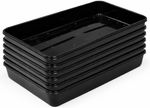 6 x Seed Trays with Drainage Holes Propagator Plant Seedling Growing Tray 38.5cm