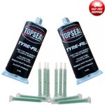 2 x Topseal Tyre Repair Filler Tyre Fill Repairs Cuts In Tyres 10 x Nozzles