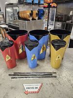 Star Trek SET of 6 - Uniform Popcorn Buckets AND Cups 60th Anniv IN HAND 2026