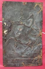 Duke of Alva Governor of the Netherlands Embossed Thin Metal Plaque 27x17cm 