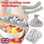 10-40Pcs Reusable Aluminum Foil Food Covers Bowl Dish Insulation Covers