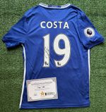 Diego Costa Signed Chelsea 2016/17 Home Shirt with EXACT PHOTO PROOF & COA