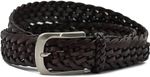 Mens Braided Real Leather Belt Retro Woven Smart Casual Jeans Chino Prong Buckle