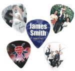 5 X Custom Printed Guitar Picks Full Colour With Photos Text & Logos