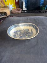 Antique  Large Deep Willow Pattern Serving Platter (B15)