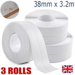 3Pack Self-Adhesive Bath Sealant Strip Flexible Waterproof Caulk Seal Tape Home
