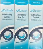 Ocufresh Carbomer 0.2% Lubricating Eye Gel - Dry, Tired, Red Eyes - 10g X 3 PACK