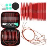 Professional 13 Sizes Interchangeable Circular Knitting Needle Set with Case UK