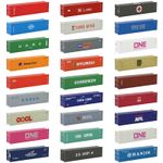 C8746 HO Gauge 1:87 40ft Shipping Container 40' Hi-cubes Model Railway Layout