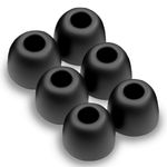 6 x Silicone EarBuds Ear Tips For Google Pixel Buds Pro Earphones in Black