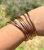 Set Of 7 Pc Pure Copper Bangles, Women Bracelet Bangle, Healing Bangles
