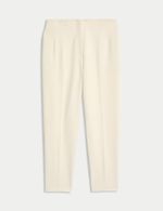 Marks & Spencer Womens Ankle grazer Trousers in Ecru - M&S