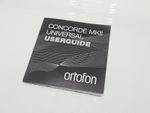Ortofon Concorde MKII -USER GUIDE & DATA SPEC SHEET ONLY for DJ Cartridge. NEW