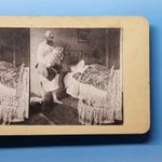 Victorian Humour Stereoview C1895 Marriage Satire Baby Awake Nights