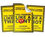 Parking Ticket Stickers | C*nt, Twat, Idiot, Novelty Joke PNC Prank 9 x 13cm