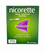 Nicorette 15mg Nicotine Inhalator for Light & Heavy Smokers 3x20=60 Cartridges