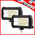 2PCS 4000W LED Work Light Bar Flood Spot Lights Driving Lamp Offroad Car SUV 12V
