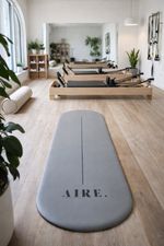 AIRE Halo Yoga Mat - 2026 Colour Milk Tea including Grey Grip Socks