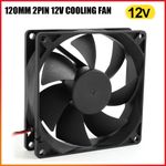 1/2X 12V 120x120x24mm 12cm dual Ball Bearing PC Brushless Cooling Fan 2Pin 120mm