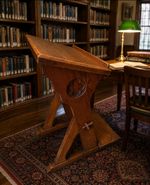Solid Wood Lectern Ghotic Revival Style Carvings Circa 1910s
