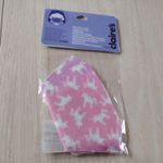 Facemask Clare's Accessories unicorn pink kids age 6/12 100% Cotton