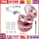 Natural Magnetic Eyelashes Reusable with Applicator No Glue Needed Lashes Kit