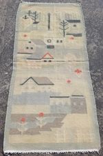 Vintage Traditional Handmade Beautiful Turkish Kilim Floor Rug Carpet 153x74 cm
