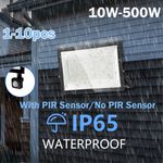 Outdoor Garden Floodlight With Sensor LED PIR Motion Security Lights Waterproof