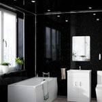Black Galaxy Cladding Modern PVC Panels Shower Wet Wall Panels 2700x250x5mm