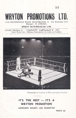 WRESTLING PROGRAMME - Crewe 8th Sept 1960 Bartelli St. Clair Riley Mitchell Lees