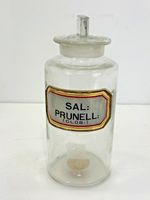 Sal Prunell Medicine Glass Bottle