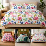 Floral Duvet Cover Reversible Bedding Set Quilt Cover Single Double King Size