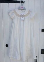 M&S BABY 100% COTTON IVORY CHRISTENING GOWN - 3-6 MONTHS / 8 KG - NEW WITH TAGS