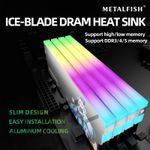 METALFISH DRAM Heatsink 5V-3PIN ARGB DDR3 DDR4 DDR5 Aluminum Cooler for PC