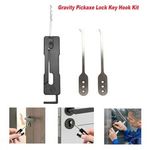 3+1pc Gravity Pickaxe Key Hook Repair Tools Picking Fidget Set Stainless Steel